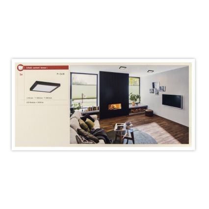 Paulmann 71026 - LED/22W Iluminação de teto ABIA 230V preto