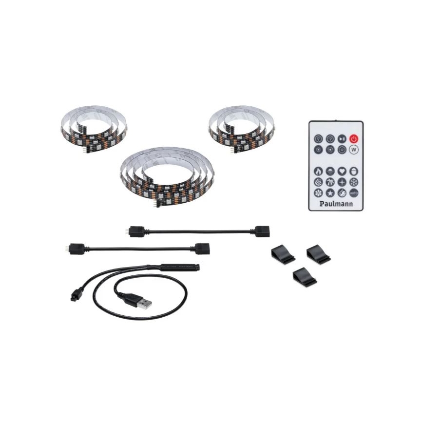 Paulmann 78880 - LED/3,5W RGB Tira com regulação para TV 2m ZOLL 5V + controlo remoto
