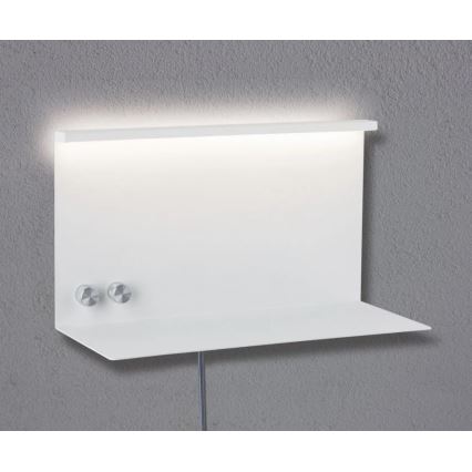 Paulmann 78919 - LED/4,5W Iluminação com regulação com prateleira e USB + LED/1,6W 230V
