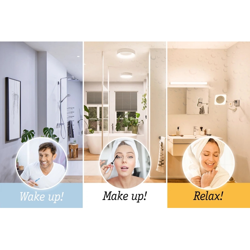 Paulmann 78947 - LED/23W IP44 Iluminação de teto de casa de banho CASCA 230V