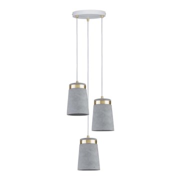 Paulmann 79627 - Candelabro suspenso NORELL 3xE27/20W/230V betão