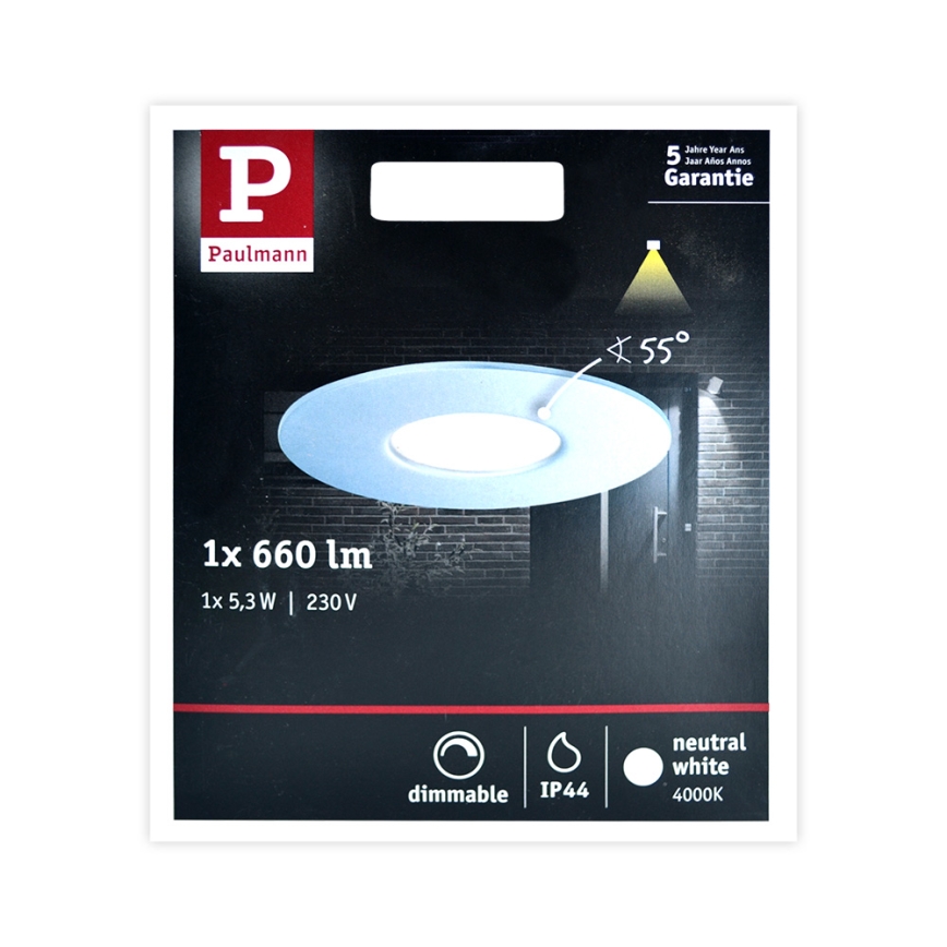 Paulmann 79669 - LED/6,8W IP44 Luz encastrada de casa de banho HOUSE 230V