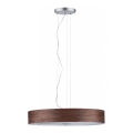 Paulmann 79686 - 3xE27/20W Candelabro suspenso NEORDIC LISKA 230V nogueira