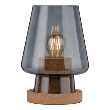 Paulmann 79736 - 1xE27/20W Candeeiro de mesa IBEN 230V fumê