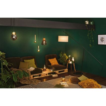 Paulmann 79736 - 1xE27/20W Candeeiro de mesa IBEN 230V fumê