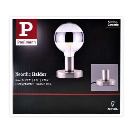 Paulmann 79759 - Lâmpada de mesa HALDOR 1xE27/20W/230V
