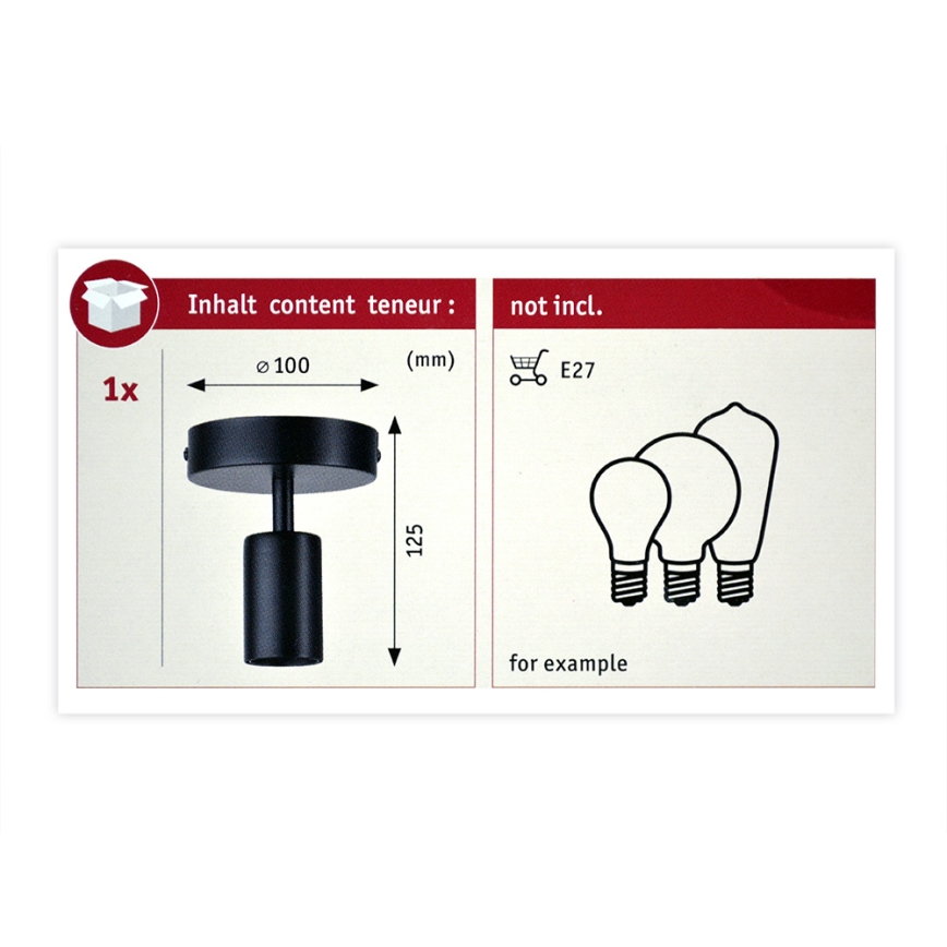 Paulmann 79760 - Luz de teto HALDOR 1xE27/20W/230V