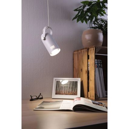 Paulmann 79767 - Lustre suspenso em cabo LAVEA, LED 1xE27/8W, 230V, branco