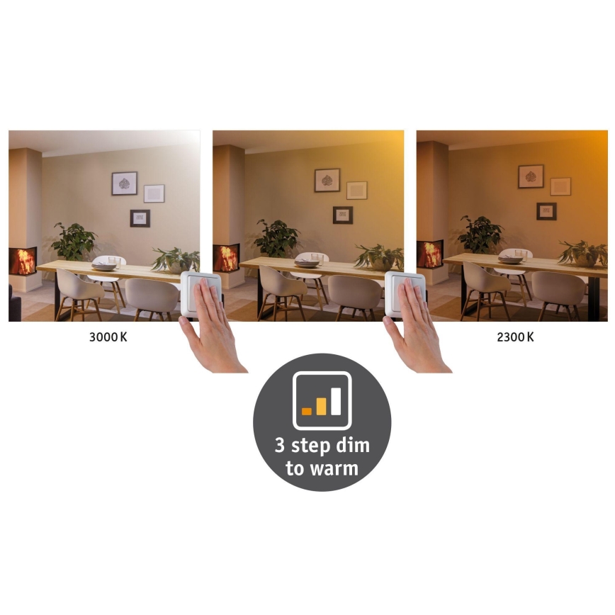 Paulmann 79799 - LED/19W Iluminação de teto CARPO 230V 2300/2500/3000K