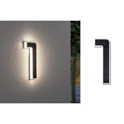 Paulmann 79842 - LED/0,2W IP44 Número de casa solar 1,2V 1500 mAh
