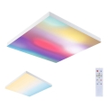 Paulmann 79910 - Candeeiro de tecto LED/31W RGBW dimerizável LORIA 230V 3000-6500K 59,5x59,5 cm branco + controlo remoto