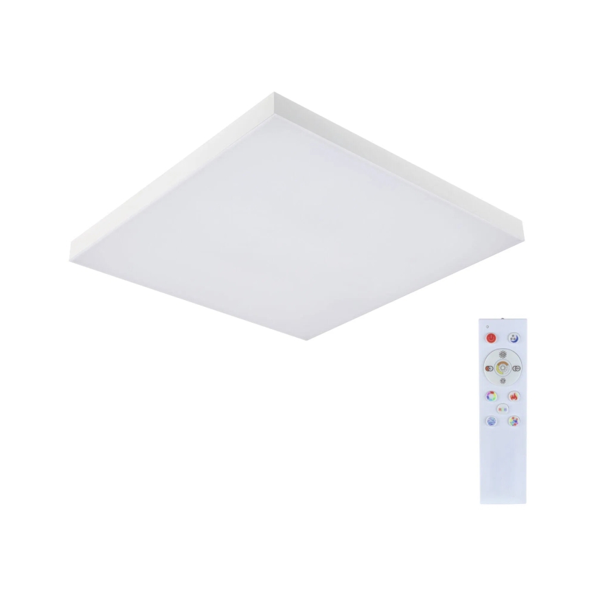 Paulmann 79910 - Candeeiro de tecto LED/31W RGBW dimerizável LORIA 230V 3000-6500K 59,5x59,5 cm branco + controlo remoto