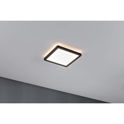 Paulmann 79920 - Painel LED dimerizável ATRIA 11,2W 230V 3000K 19x19 cm preto