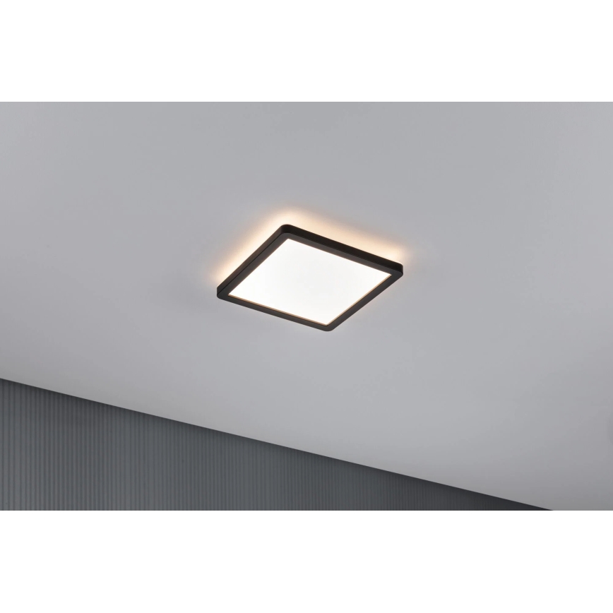 Paulmann 79920 - Painel LED dimerizável ATRIA 11,2W 230V 3000K 19x19 cm preto