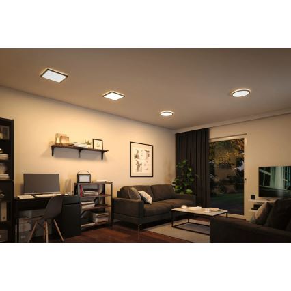 Paulmann 79921 - LED/16W Painel dimerizável ATRIA 230V 3000K 29,3x29,3 cm preto