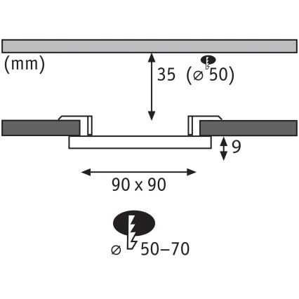 Paulmann 79953 - LED/6W IP44 Spot encastrável para casa de banho dimerizável VARIFIT 230V