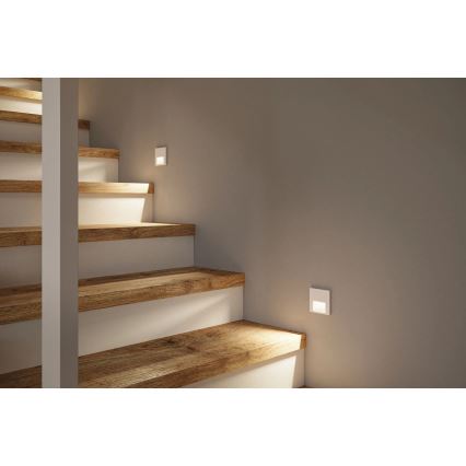 Paulmann 79999 - LED/1W Luminária de escada TSARO 230V Follow/branco