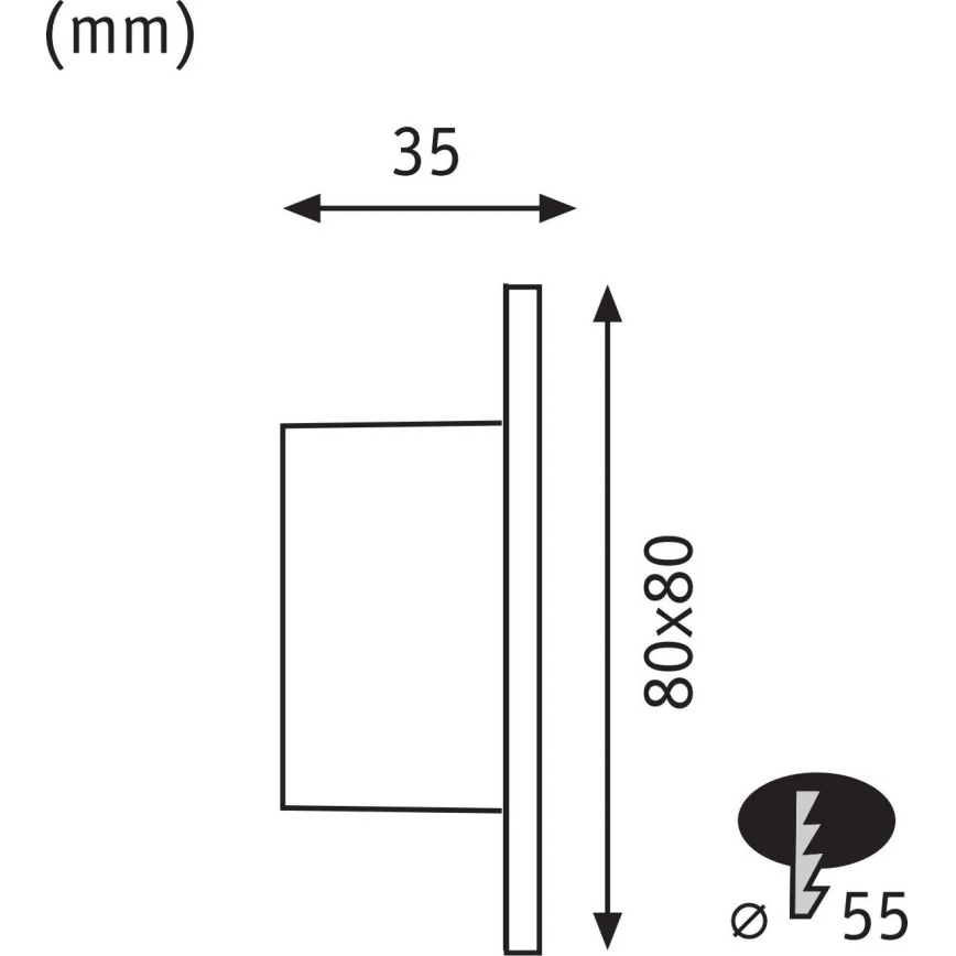 Paulmann 79999 - LED/1W Luminária de escada TSARO 230V Follow/branco