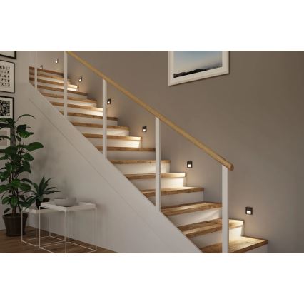 Paulmann 80001 - LED/1W Luminária de escada TSARO 230V Follow/preto