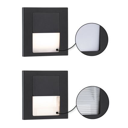 Paulmann 80001 - LED/1W Luminária de escada TSARO 230V Follow/preto