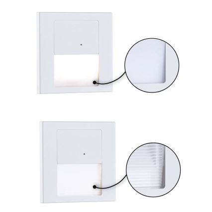 Paulmann 80002 - Luminária de escada LED/1W com sensor TSARO 230V Chumbo/branco