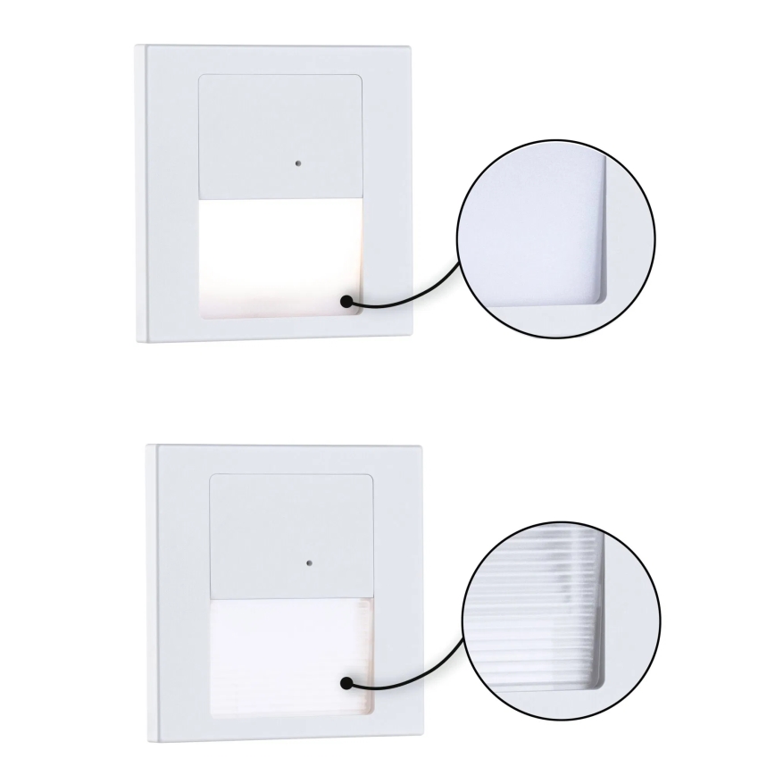 Paulmann 80002 - Luminária de escada LED/1W com sensor TSARO 230V Chumbo/branco