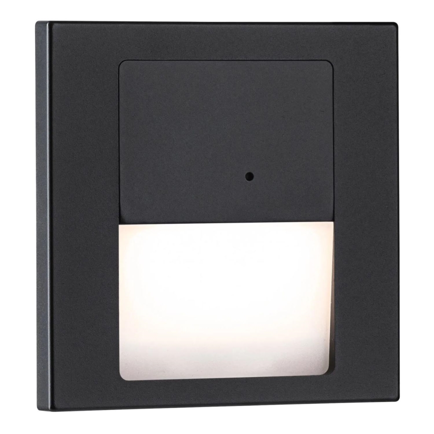 Paulmann 80004 - LED/1W Luminária de escada com sensor TSARO 230V Lead/preto