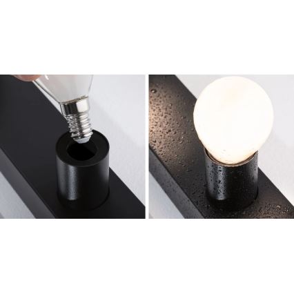 Paulmann 80097 - 3xE14/40W IP44 Iluminação de espelho para casa de banho REGULA 230V preto