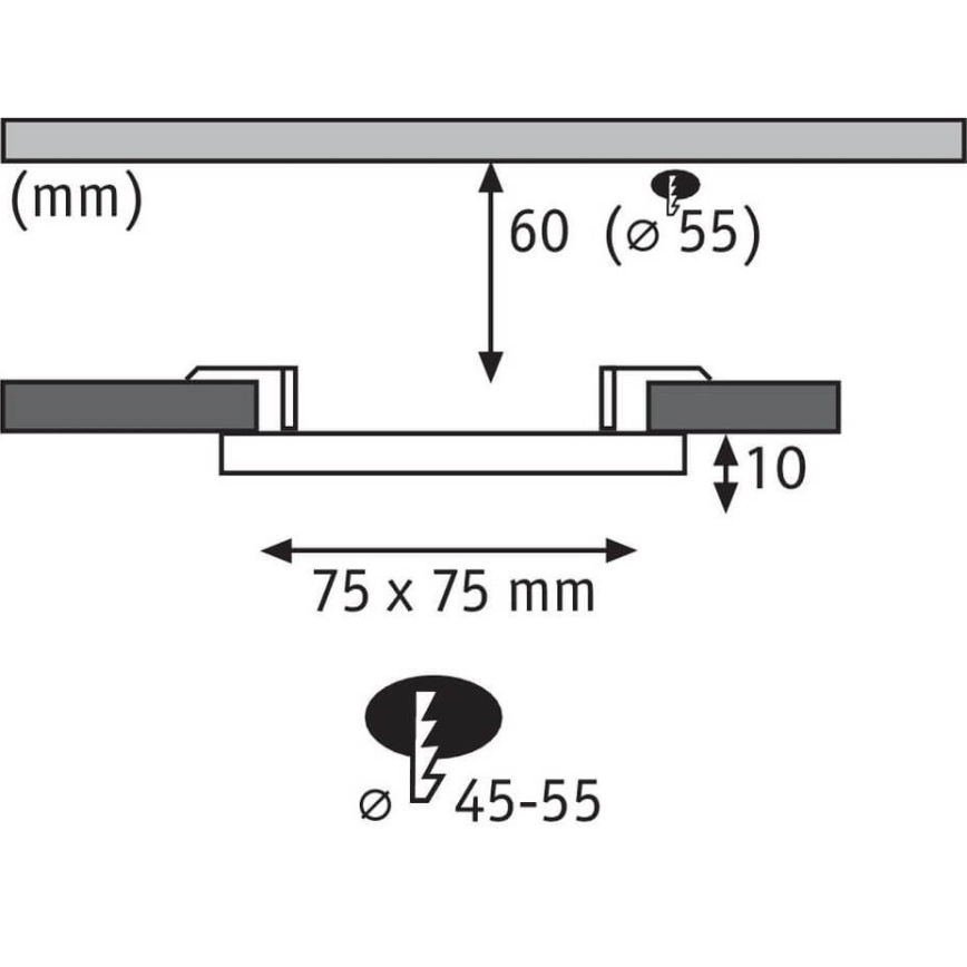 Paulmann 92390 - LED/4,5W IP44 Luz encastrada de casa de banho VARIFIT 230V