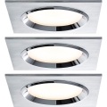Paulmann 92696 - CONJUNTO 3xLED/8W Focos de encastrar com regulação DICE 230V