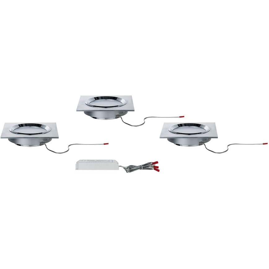 Paulmann 92696 - CONJUNTO 3xLED/8W Focos de encastrar com regulação DICE 230V