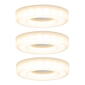Paulmann 92704 - CONJUNTO 3xLED/5,5W Iluminação embutida de teto BAGEL 230V