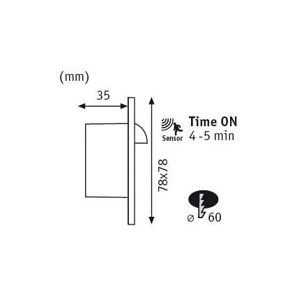 Paulmann 92923 - LED/1,1W Iluminação de escada com sensor WAND 230V 2700K