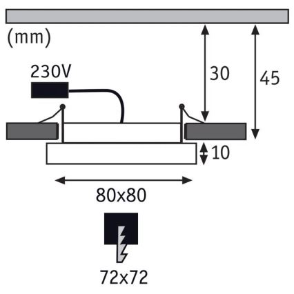 Paulmann 92951 - LED/5W IP23 Iluminação de encastrar para casa de banho AREO 230V