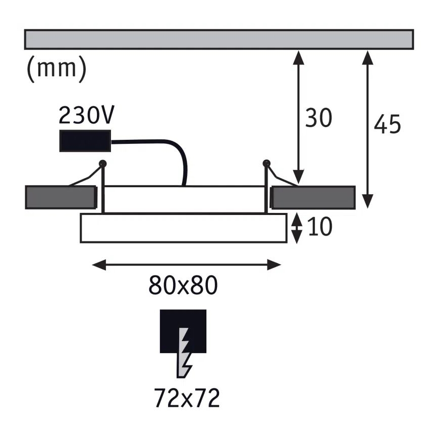 Paulmann 92951 - LED/5W IP23 Iluminação de encastrar para casa de banho AREO 230V