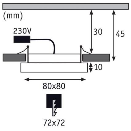 Paulmann 92954 - LED/5W IP23 Iluminação de encastrar para casa de banho AREO 230V