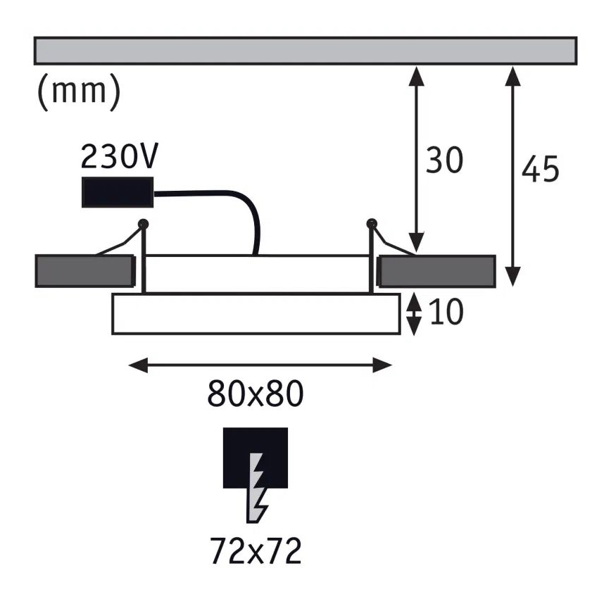 Paulmann 92954 - LED/5W IP23 Iluminação de encastrar para casa de banho AREO 230V