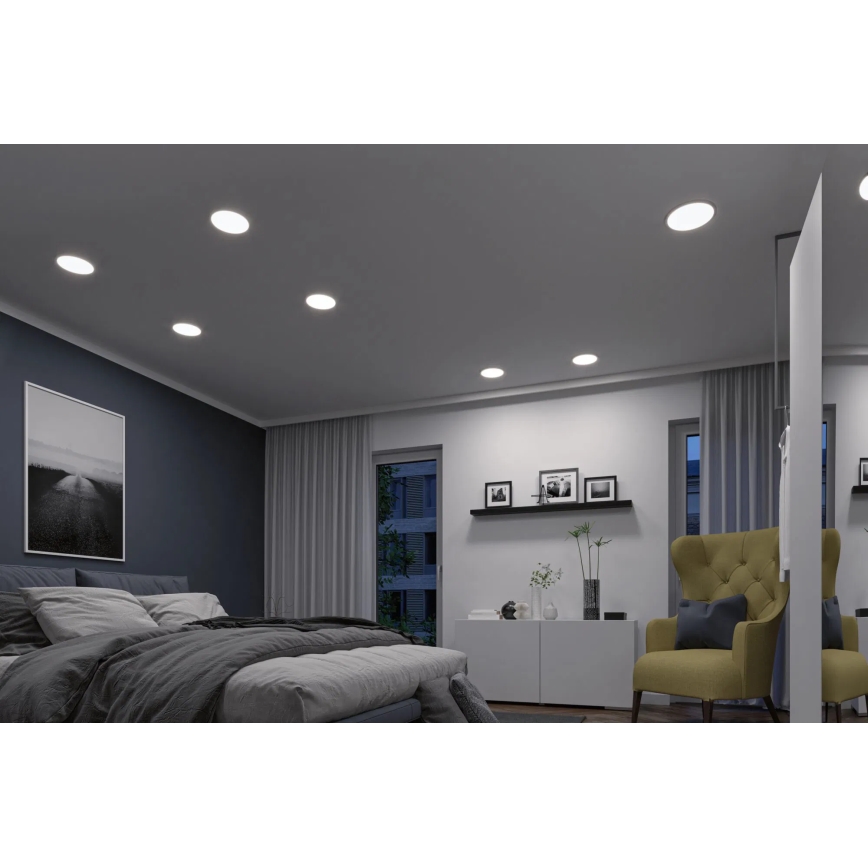 Paulmann 93046 - LED/16W IP44 Dimerizável luminária embutida para casa de banho AREO 230V 3000-6500K Ø 23 cm cromo mate