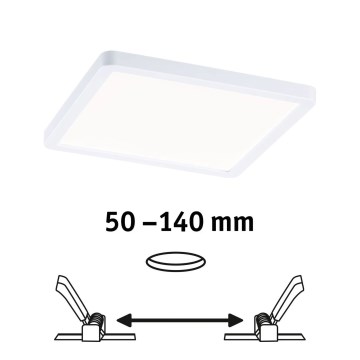 Paulmann 93059 - LED/13W IP44 Dimerizável luminária de teto embutida para casa de banho AREO 230V 17,5x17,5 cm branca