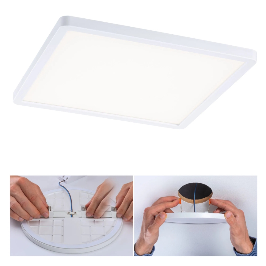 Paulmann 93060 - Luminária de embutir regulável para casa de banho AREO LED/16W IP44 230V 23x23 cm branca