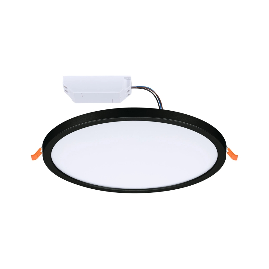 Paulmann 93102 - Luminária encastrada dimerizável para casa de banho AREO, LED 16 W, IP44, 230 V, 2000/3000/4000 K, Ø 23 cm, preto