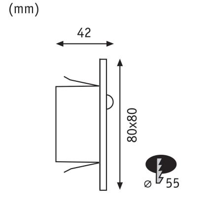 Paulmann 93133 - LED/1,2W Iluminação de escada com sensor EDGE 230V branco