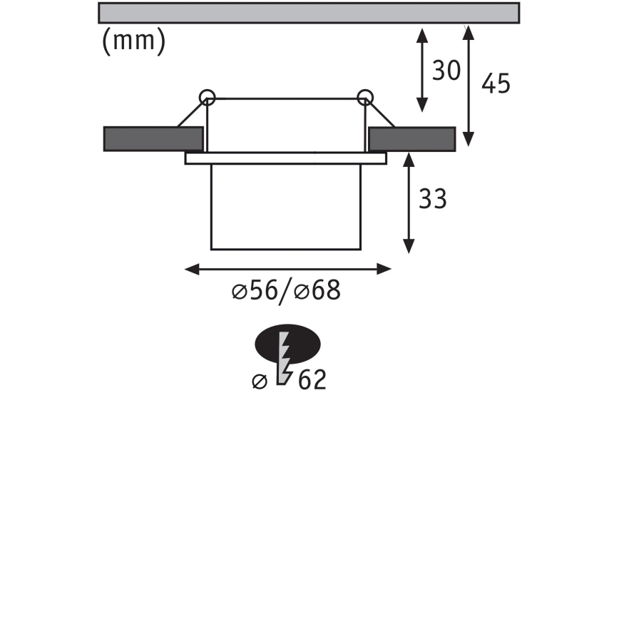 Paulmann 93383 - CONJUNTO 3xLED/6W IP44 Foco de encastrar de casa de banho com regulação GIL 230V