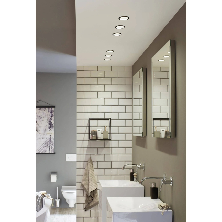 Paulmann 93408 - CONJUNTO 3xLED/6,5W IP44 Foco de encastrar de casa de banho com regulação COLE 230V