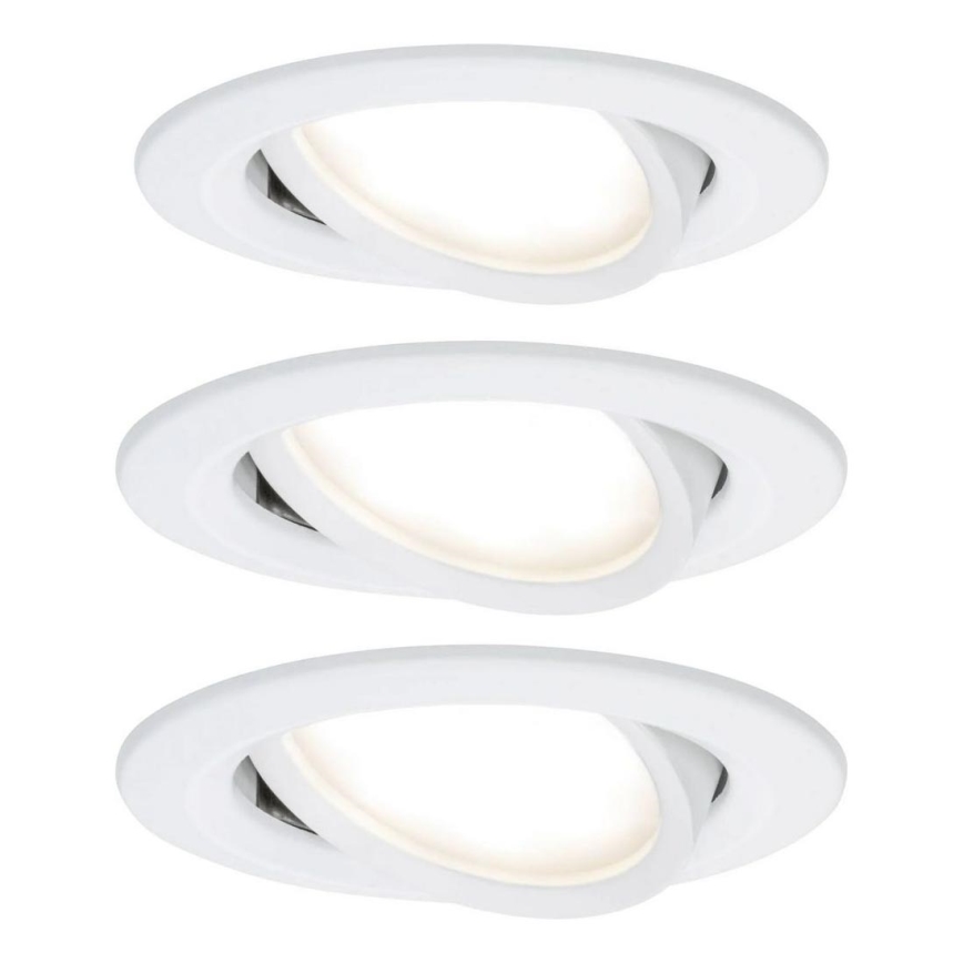 Paulmann 93449 - CONJUNTO 3xLED/6,5W IP23 Iluminação embutida de casa de banho NOVA 230V