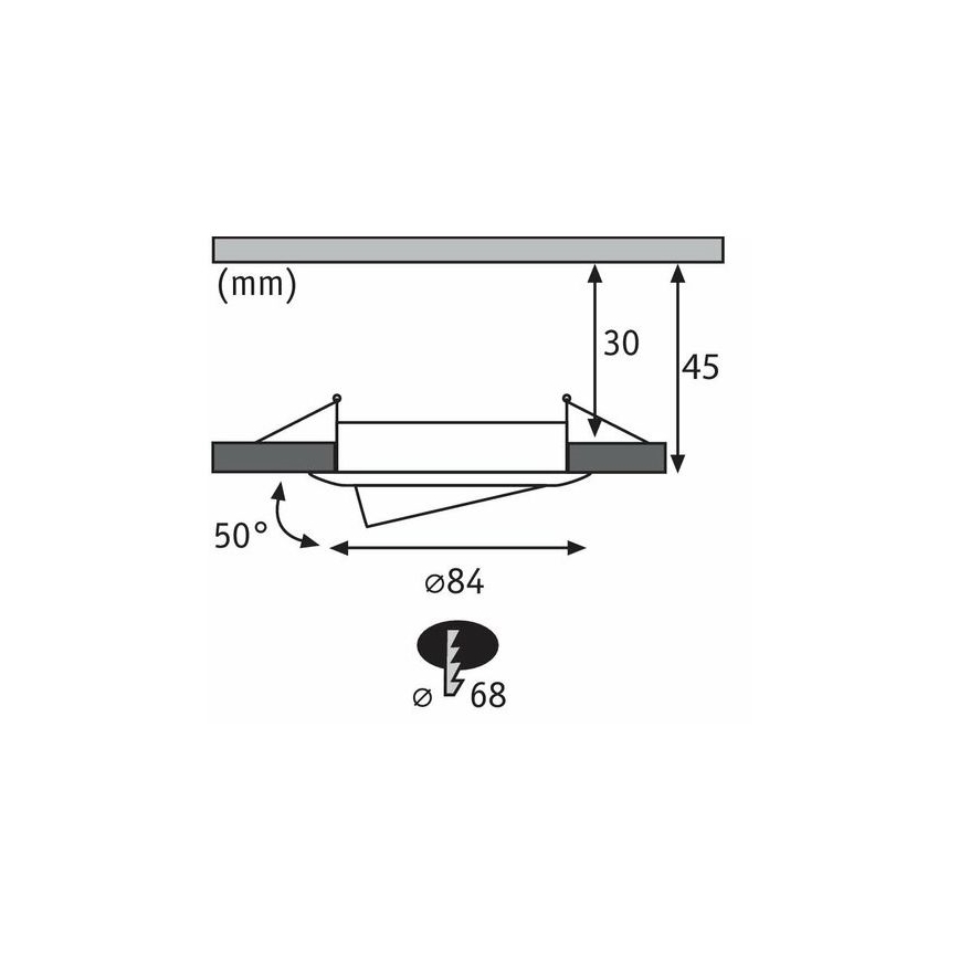Paulmann 93483 - CONJUNTO 3xLED/6,5W IP23 Foco de encastrar de casa de banho com regulação NOVA 230V