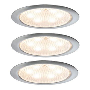 Paulmann 93559 - CONJUNTO 3xLED/2,8W Iluminação embutida MICRO LINE 230V