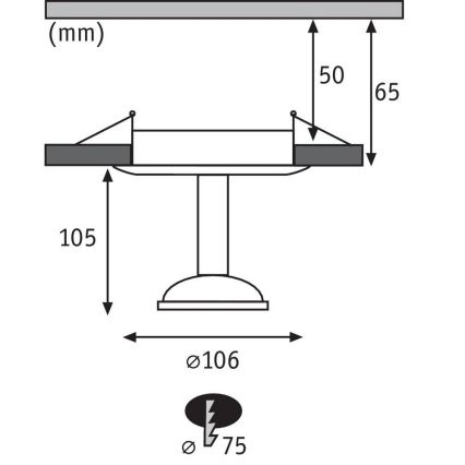 Paulmann 93591 - LED/2,5W Luz de teto GLINT 230V