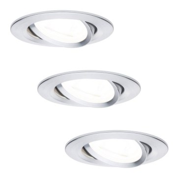 Paulmann 93606 - CONJUNTO 3x LED GU10/7W IP23 Iluminação de casa de banho com regulação NOVA 230V