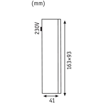 Paulmann 93809 - LED/2,4W IP44 Luz de parede de exterior SPECIAL LINE 230V